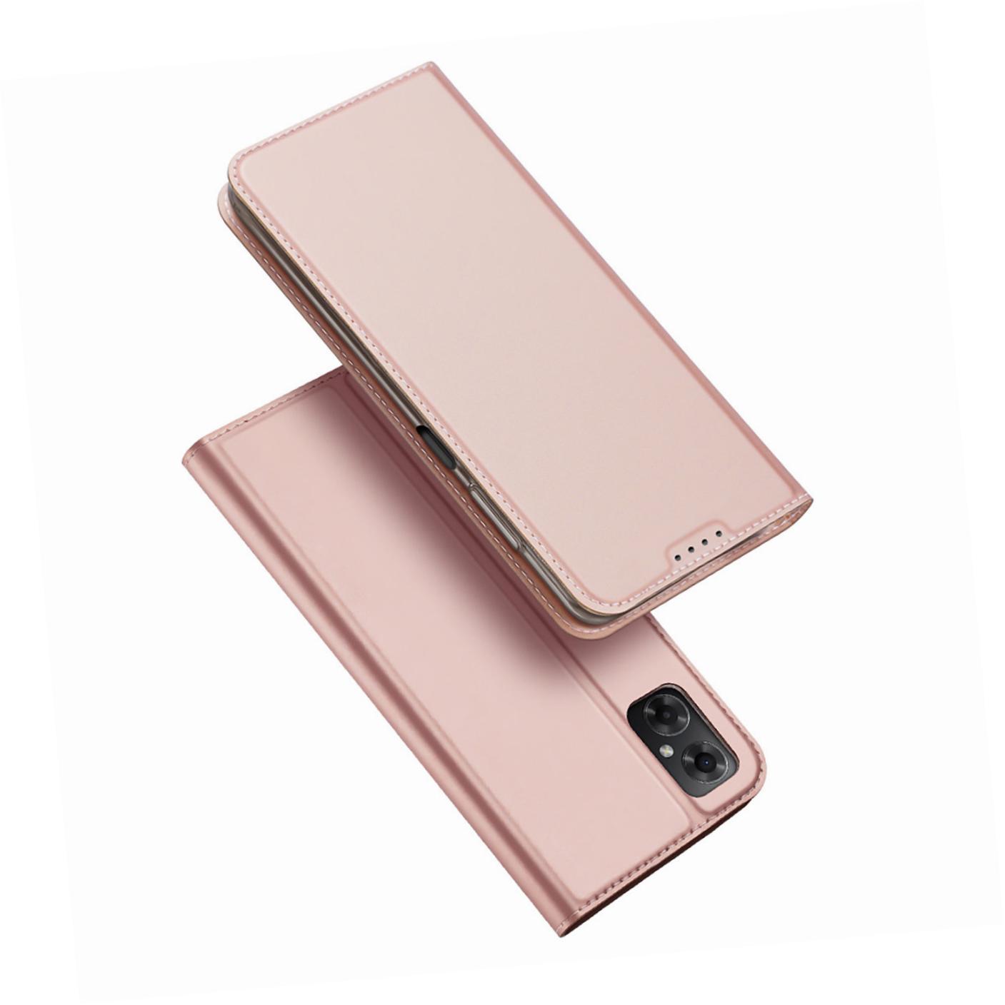 Etui zamykane z klapk� i magnesem Dux Ducis Skin Pro r�owy Xiaomi Redmi Note 11E