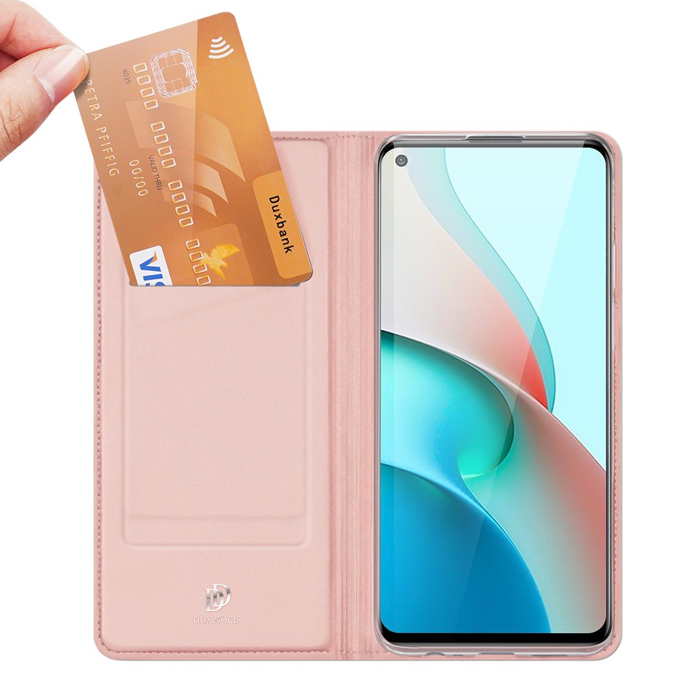 Etui zamykane z klapk� i magnesem Dux Ducis Skin Pro r�owy Xiaomi Redmi Note 9T 5G / 2