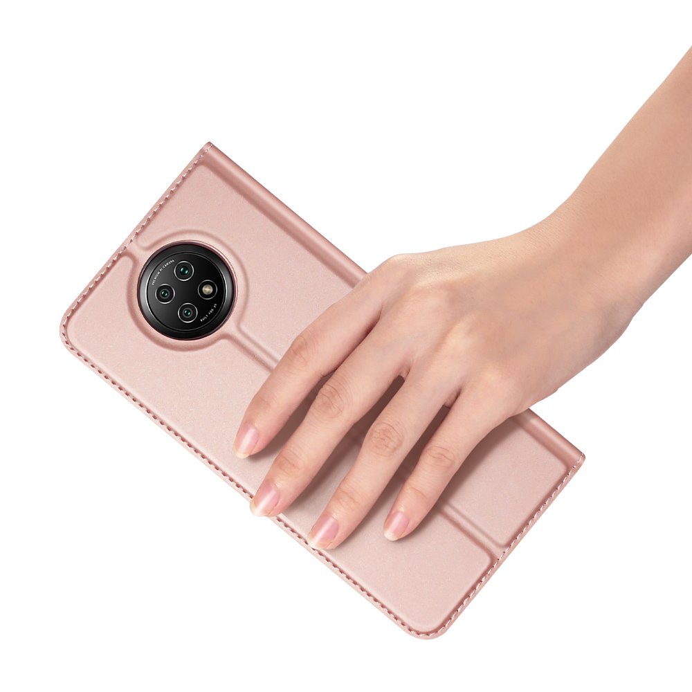 Etui zamykane z klapk i magnesem Dux Ducis Skin Pro rowy Xiaomi Redmi Note 9T 5G / 6