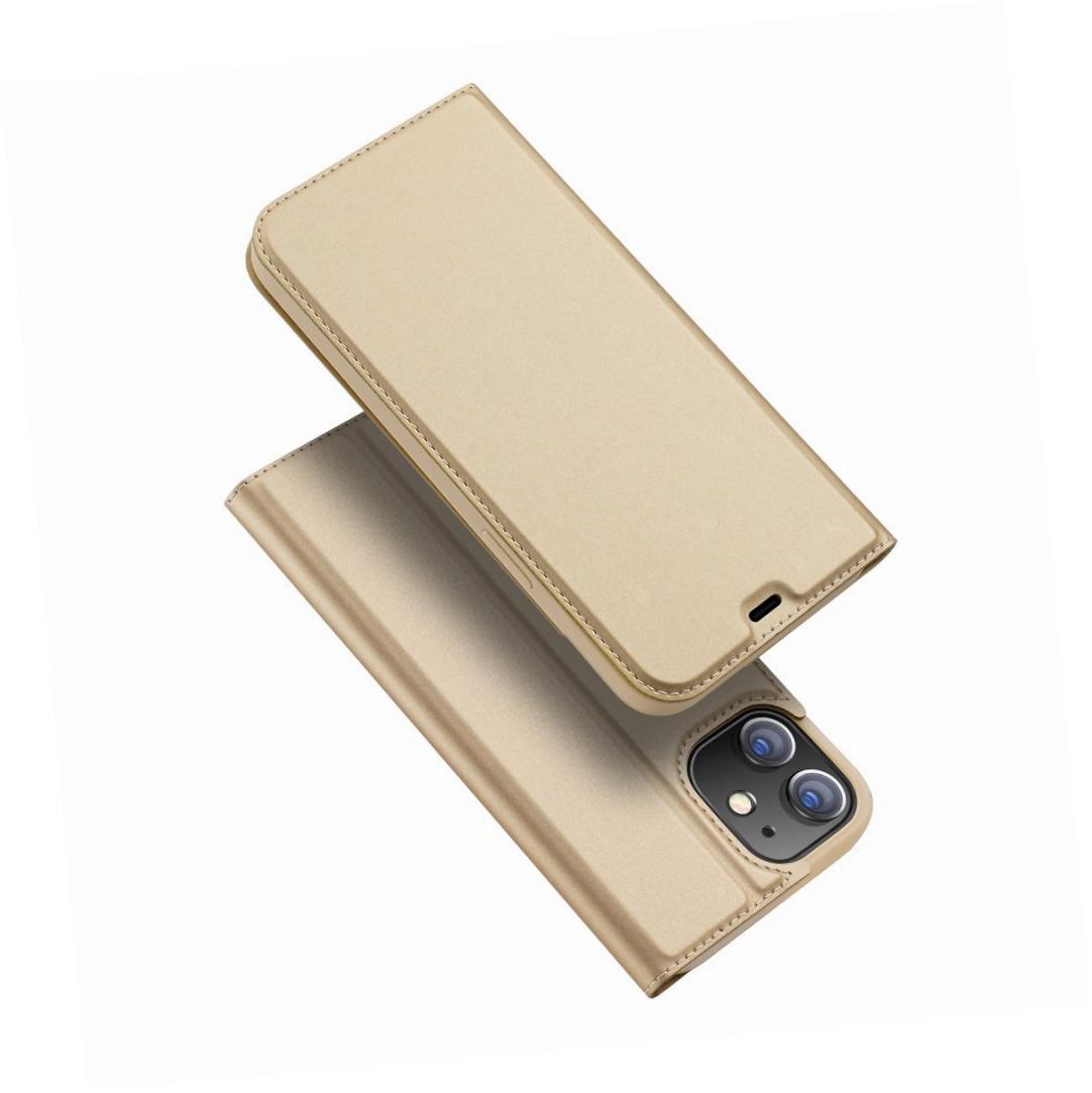 Etui zamykane z klapką i magnesem Dux Ducis Skin Pro złoty Apple iPhone 12 Mini Etui zamykane z klapką i magnesem Dux Ducis Skin Pro złoty Apple iPhone 12 Mini