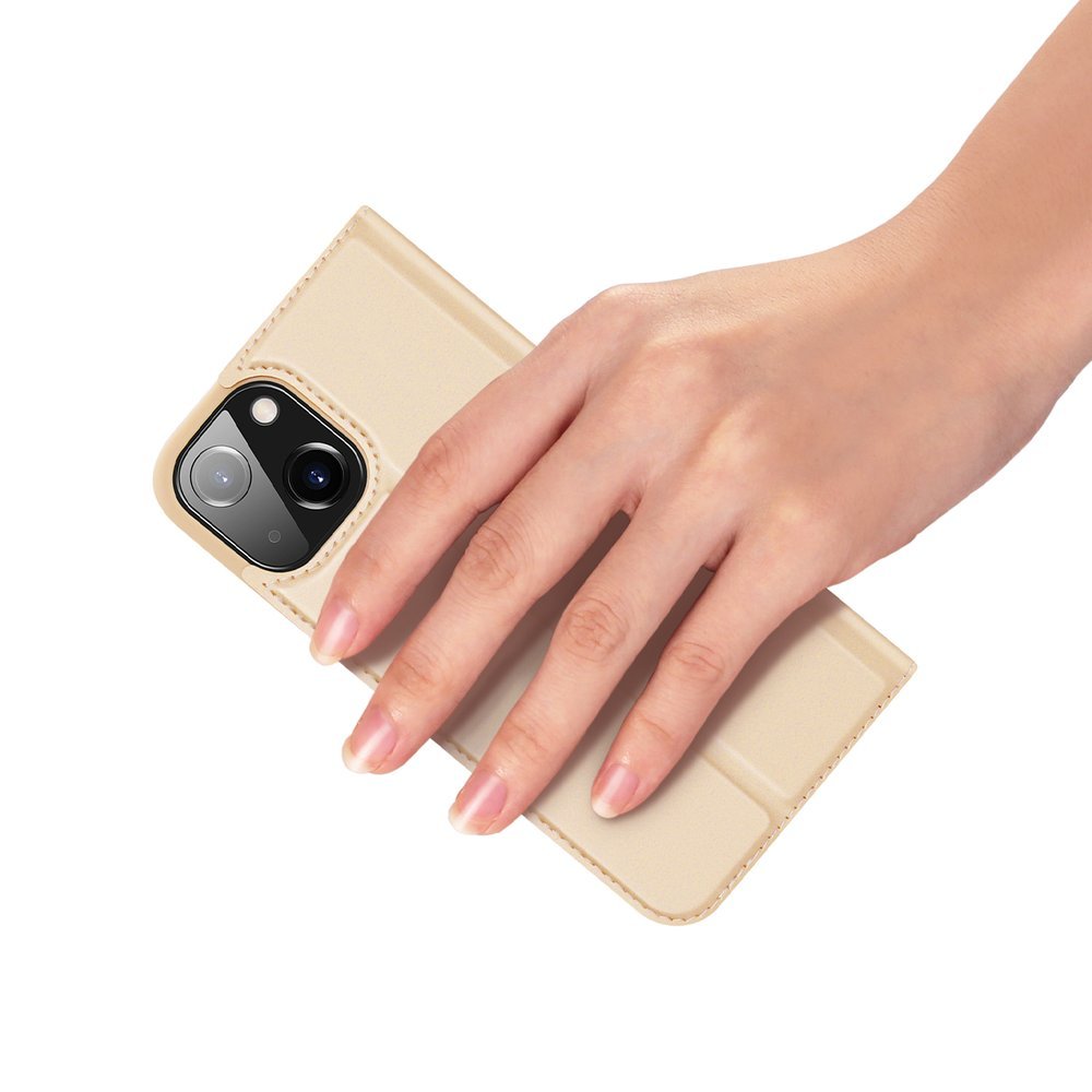 Etui zamykane z klapk i magnesem Dux Ducis Skin Pro zoty Apple iPhone 13 Mini / 7