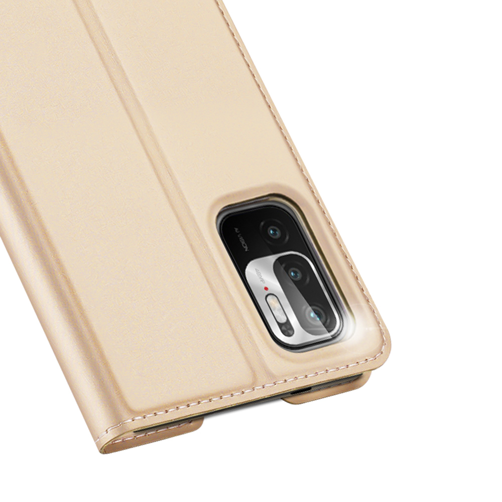 Etui zamykane z klapk� i magnesem Dux Ducis Skin Pro z�oty Poco M3 Pro / 3