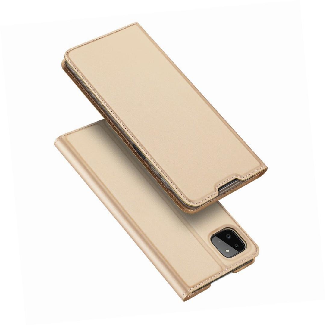 Etui zamykane z klapk� i magnesem Dux Ducis Skin Pro z�oty Samsung Galaxy A22 5G