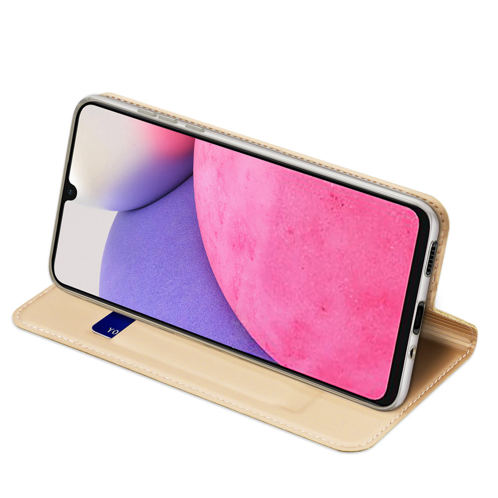 Etui zamykane z klapką i magnesem Dux Ducis Skin Pro złoty Samsung Galaxy A33 5G / 6 Etui zamykane z klapką i magnesem Dux Ducis Skin Pro złoty Samsung Galaxy A33 5G / 6