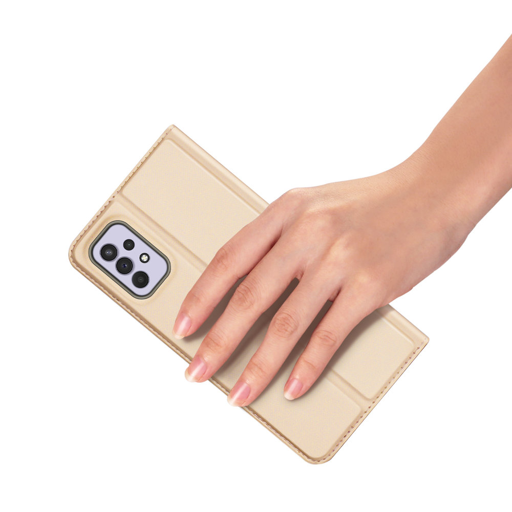 Etui zamykane z klapką i magnesem Dux Ducis Skin Pro złoty Samsung Galaxy A33 5G / 7 Etui zamykane z klapką i magnesem Dux Ducis Skin Pro złoty Samsung Galaxy A33 5G / 7