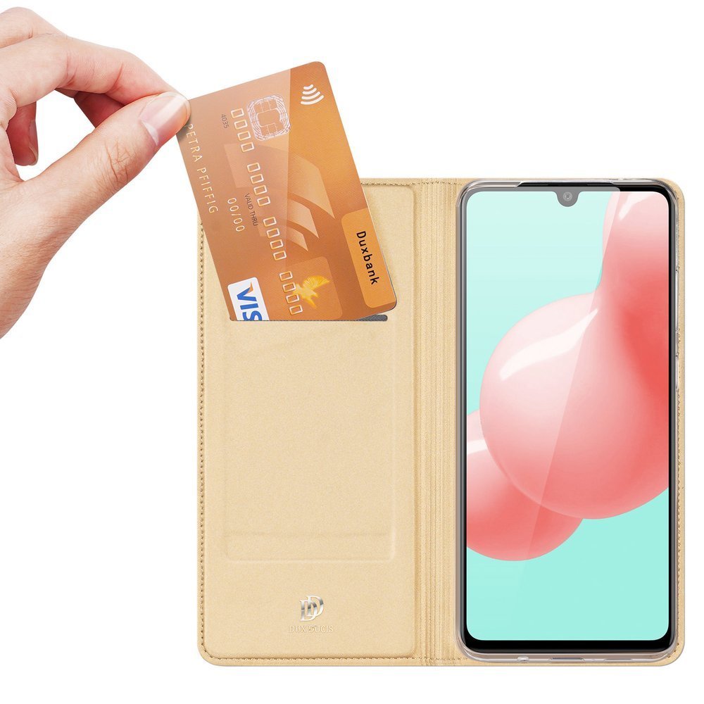 Etui zamykane z klapką i magnesem Dux Ducis Skin Pro złoty Samsung Galaxy A41 / 2 Etui zamykane z klapką i magnesem Dux Ducis Skin Pro złoty Samsung Galaxy A41 / 2