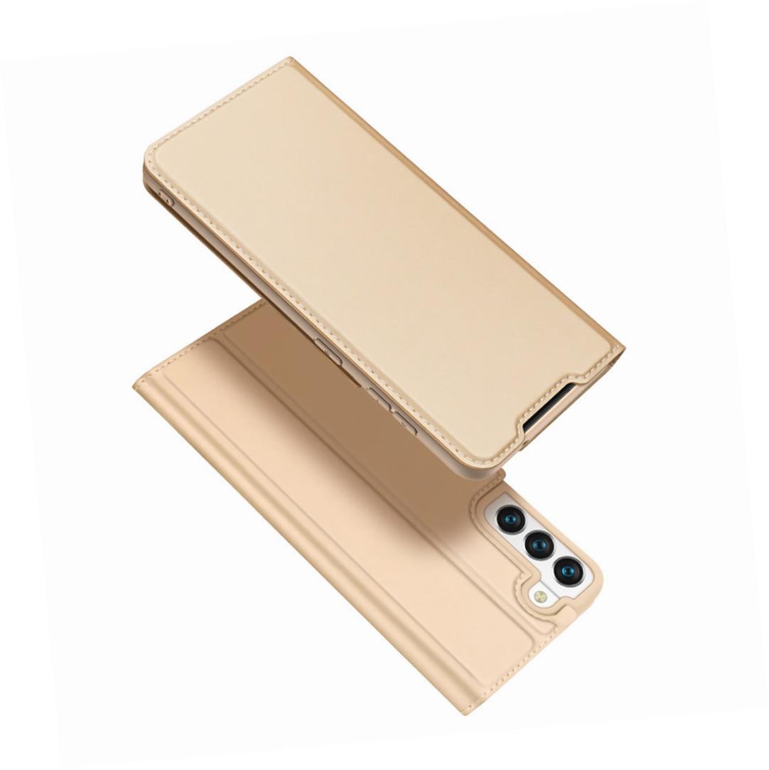 Etui zamykane z klapk� i magnesem Dux Ducis Skin Pro z�oty Samsung Galaxy S22