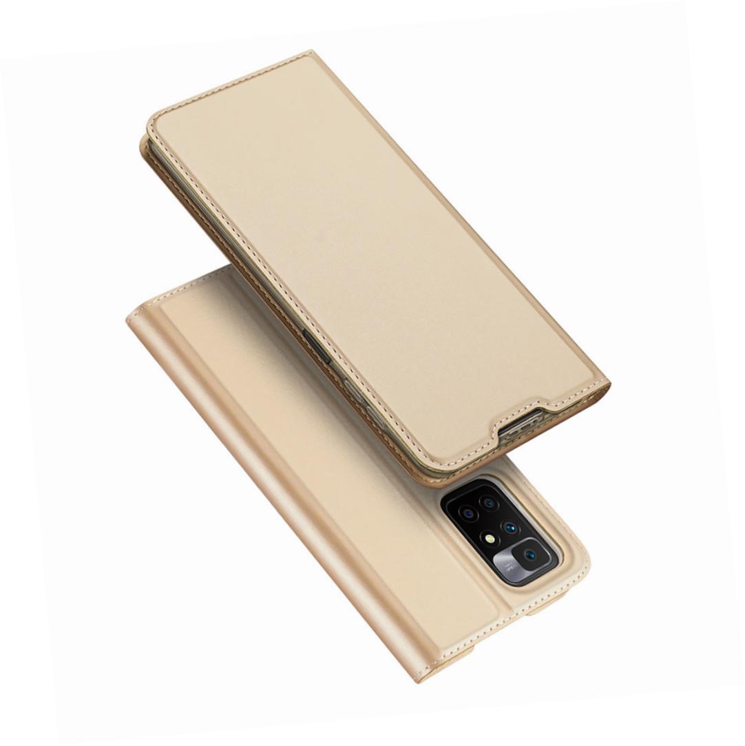 Etui zamykane z klapką i magnesem Dux Ducis Skin Pro złoty Xiaomi Redmi 10 Etui zamykane z klapką i magnesem Dux Ducis Skin Pro złoty Xiaomi Redmi 10