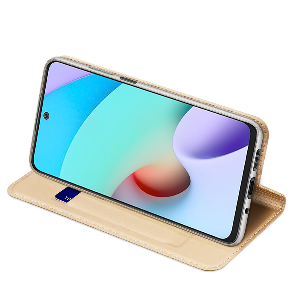 Etui zamykane z klapką i magnesem Dux Ducis Skin Pro złoty Xiaomi Redmi 10 / 6 Etui zamykane z klapką i magnesem Dux Ducis Skin Pro złoty Xiaomi Redmi 10 / 6