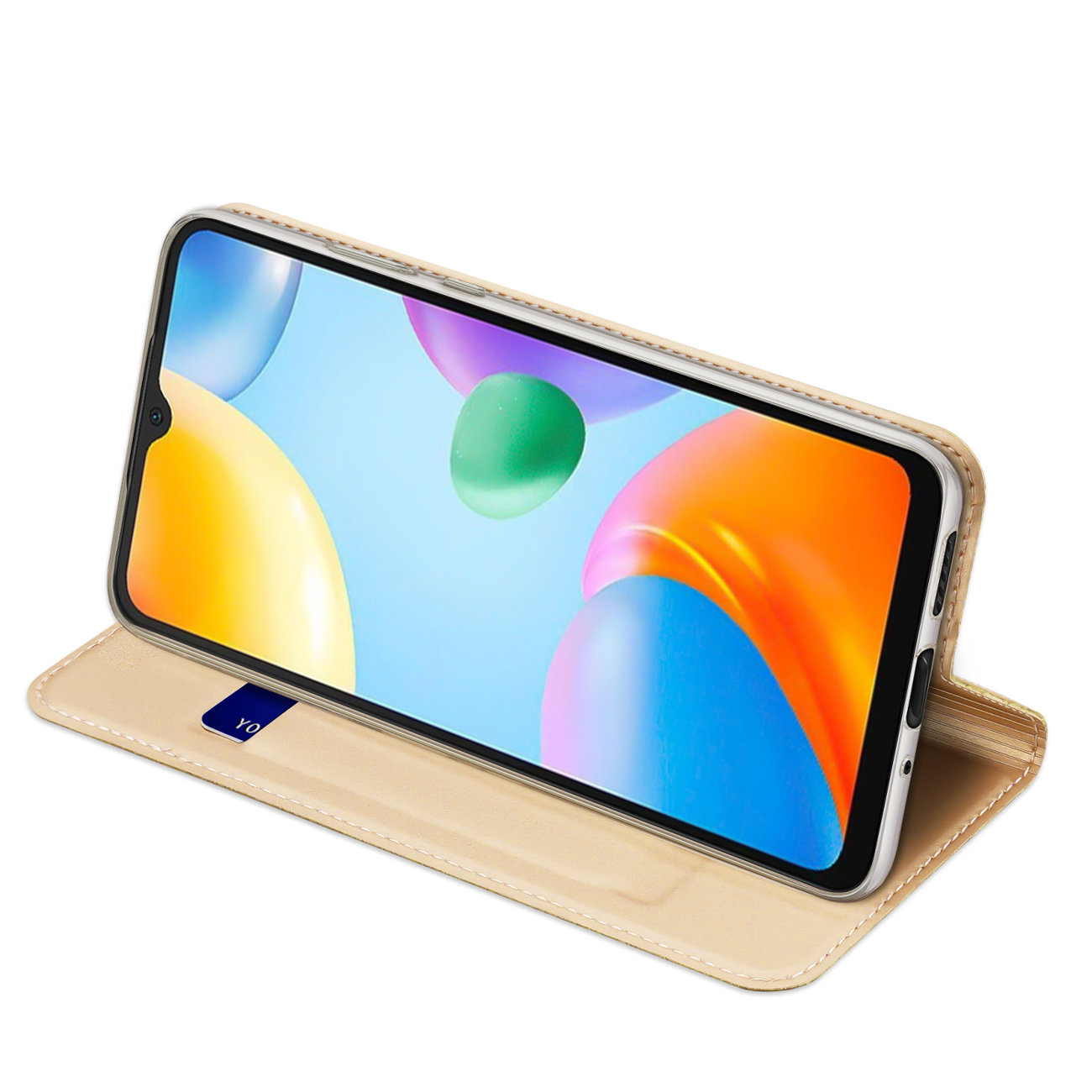 Etui zamykane z klapk� i magnesem Dux Ducis Skin Pro z�oty Xiaomi Redmi 10C / 7