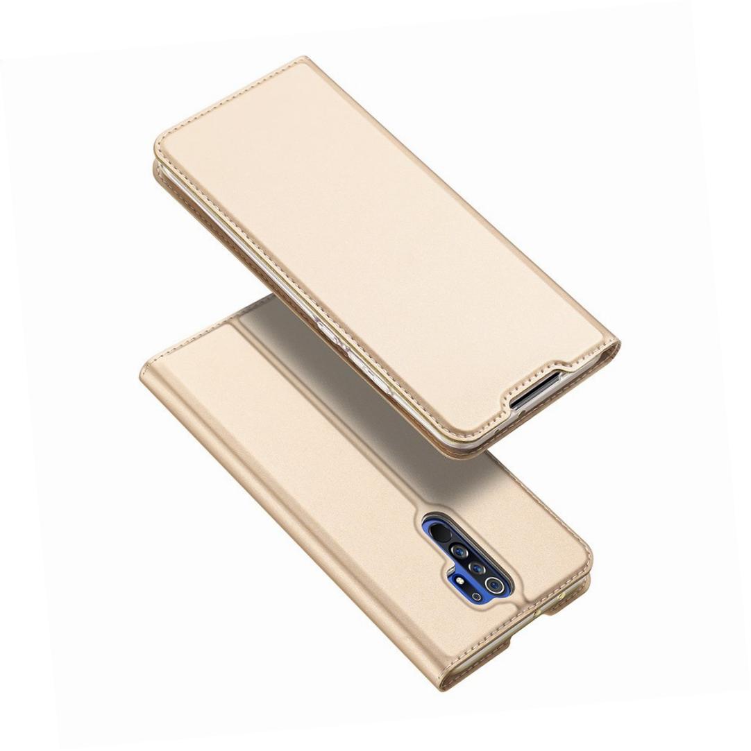 Etui zamykane z klapk� i magnesem Dux Ducis Skin Pro z�oty Xiaomi Redmi 9