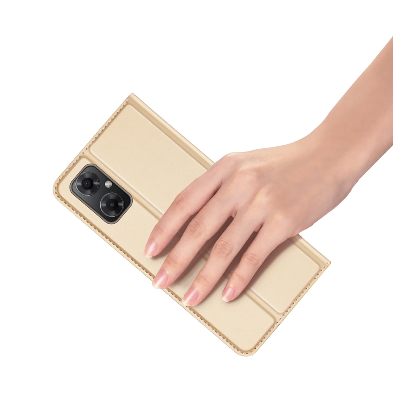 Etui zamykane z klapk i magnesem Dux Ducis Skin Pro zoty Xiaomi Redmi Note 11E / 7