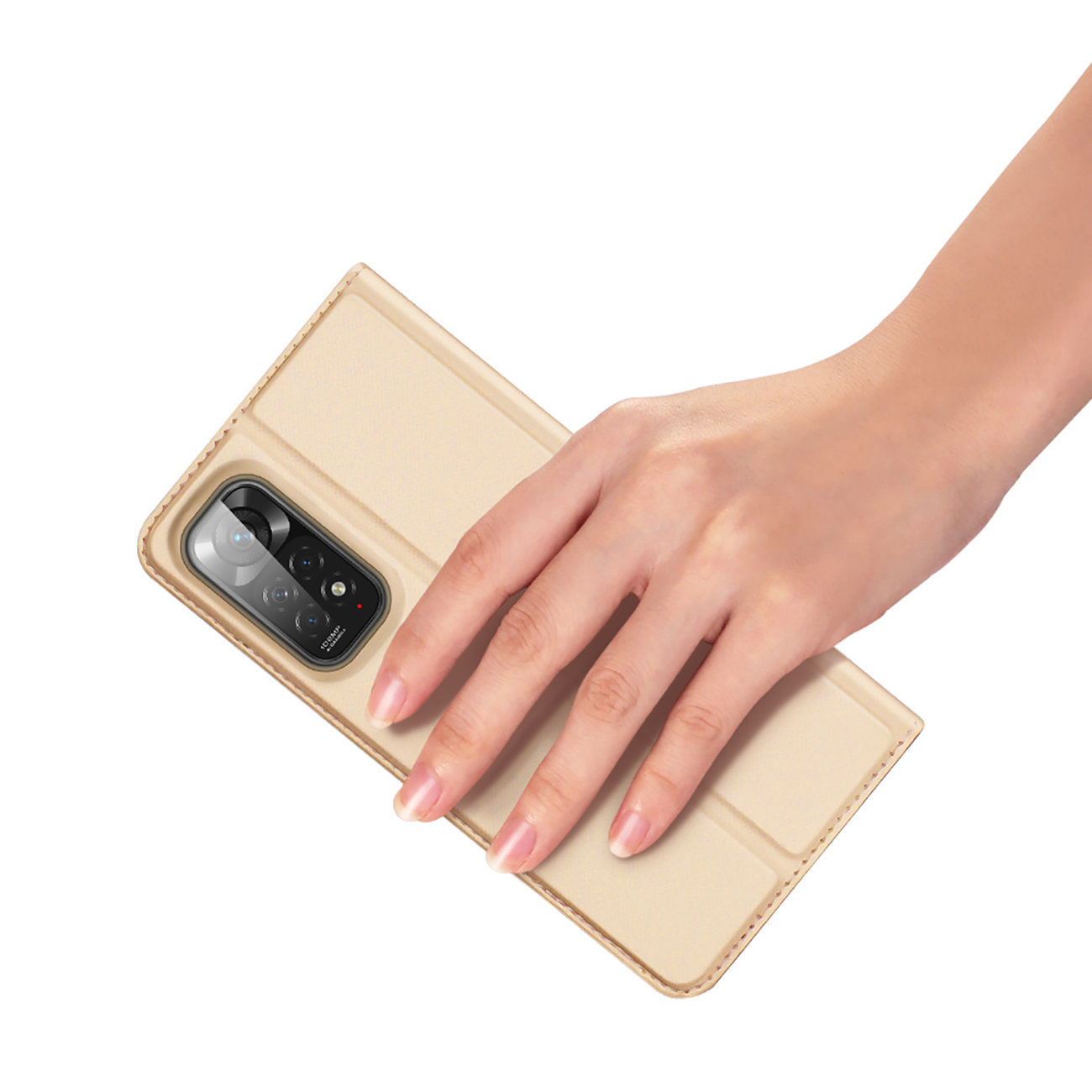Etui zamykane z klapk i magnesem Dux Ducis Skin Pro zoty Xiaomi Redmi Note 11S / 6