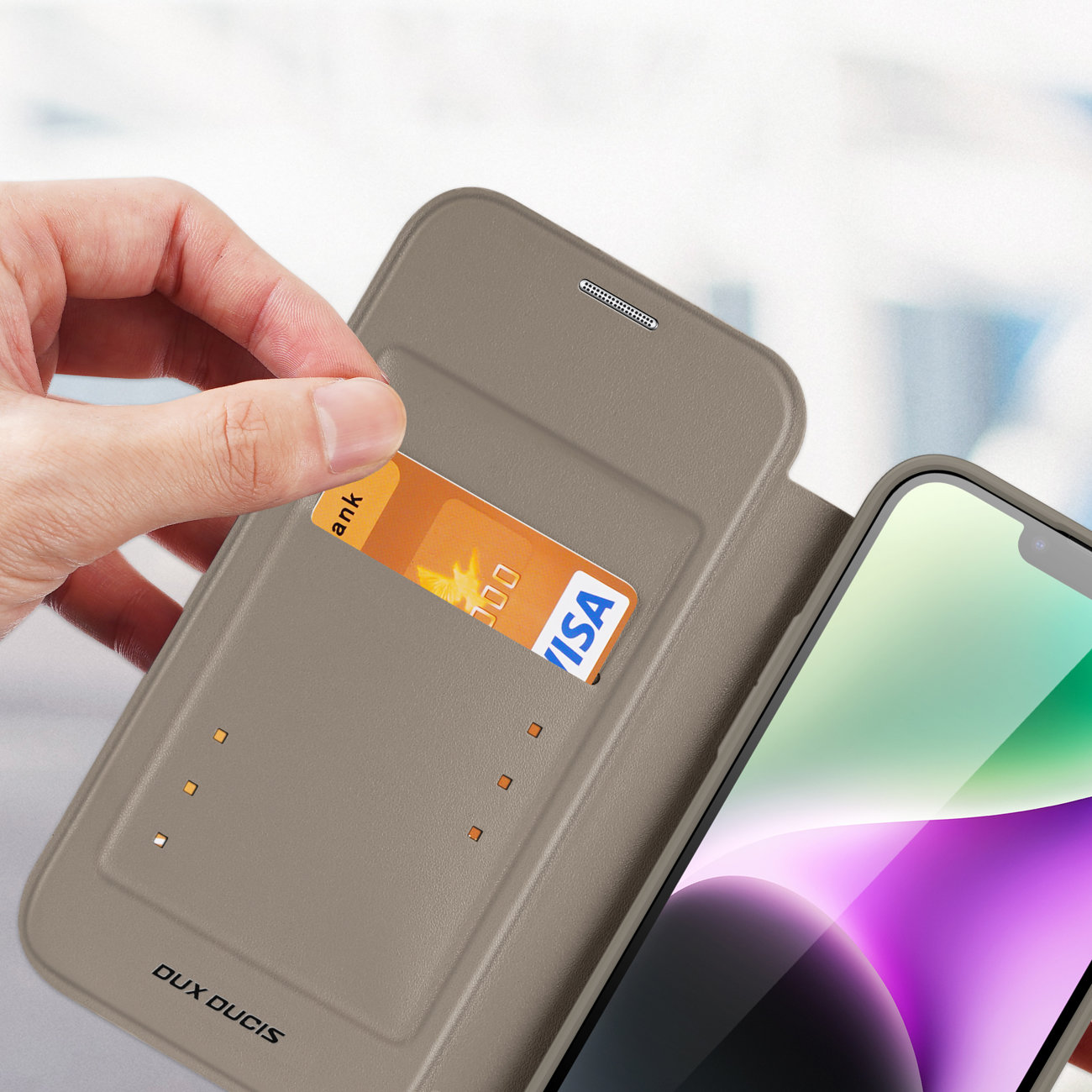 Pokrowiec Dux Ducis Skin X Pro be�owy Apple iPhone 14 / 9