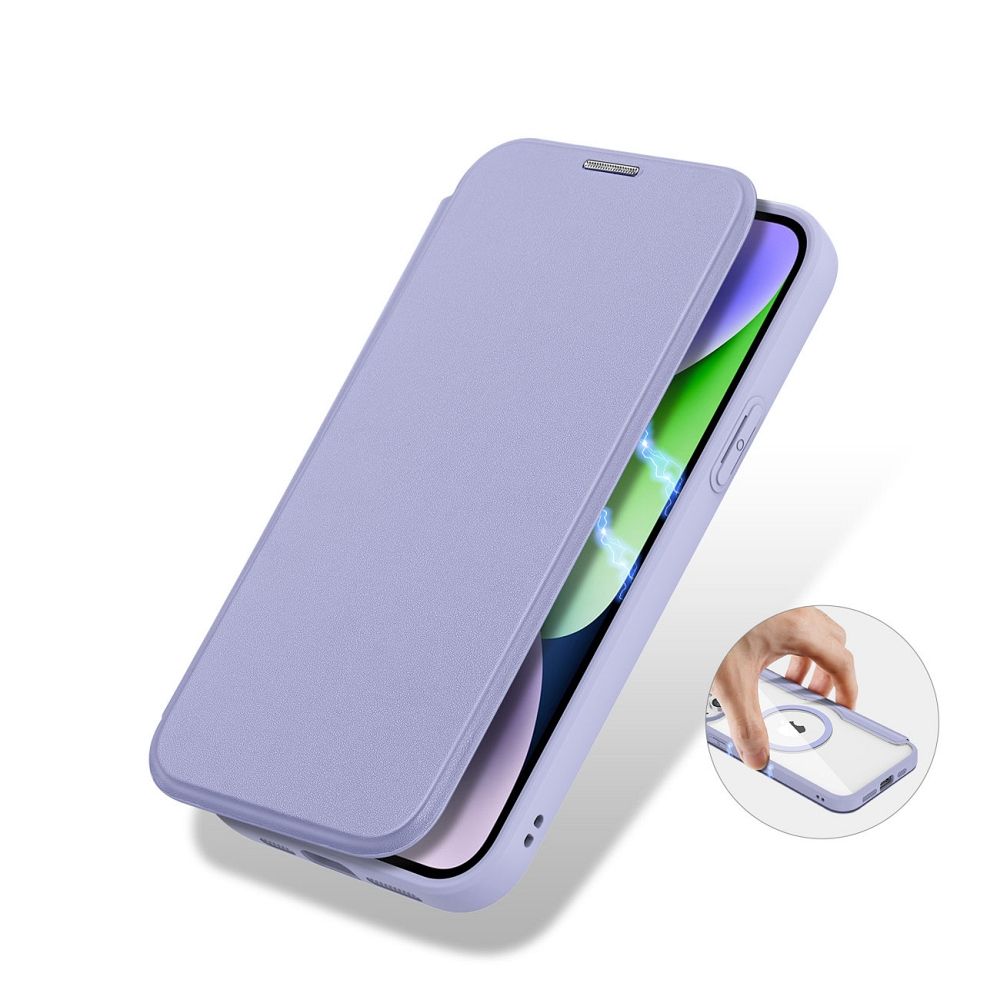 Pokrowiec Dux Ducis Skin X Pro MagSafe fioletowy Apple iPhone 15 / 8