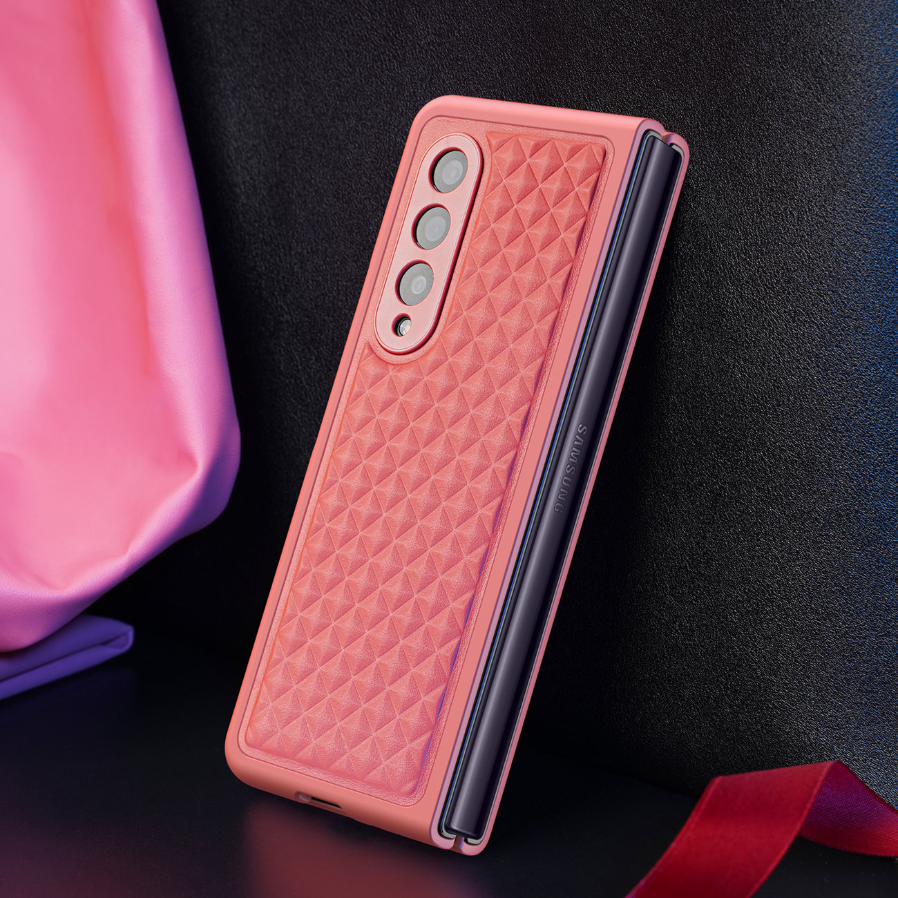 Pokrowiec Dux Ducis Venice czerwony Samsung Galaxy Z Fold 3 / 9