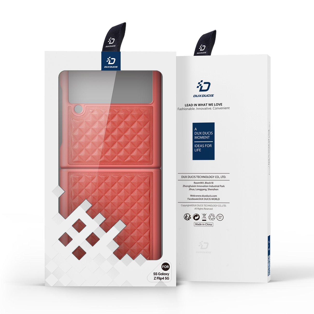 Pokrowiec Dux Ducis Venice czerwony Samsung Z Flip 4 / 5 Pokrowiec Dux Ducis Venice czerwony Samsung Z Flip 4 / 5