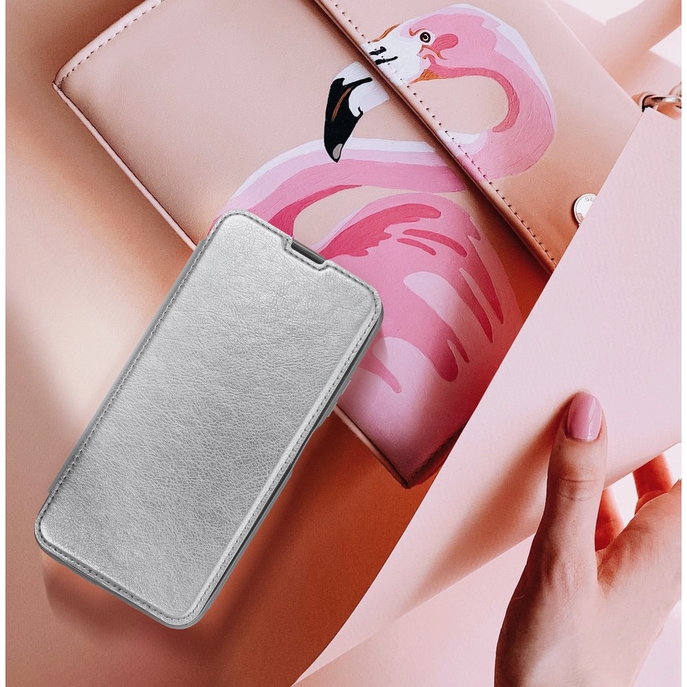 Pokrowiec Electro Book srebrny Samsung Galaxy A40 / 3