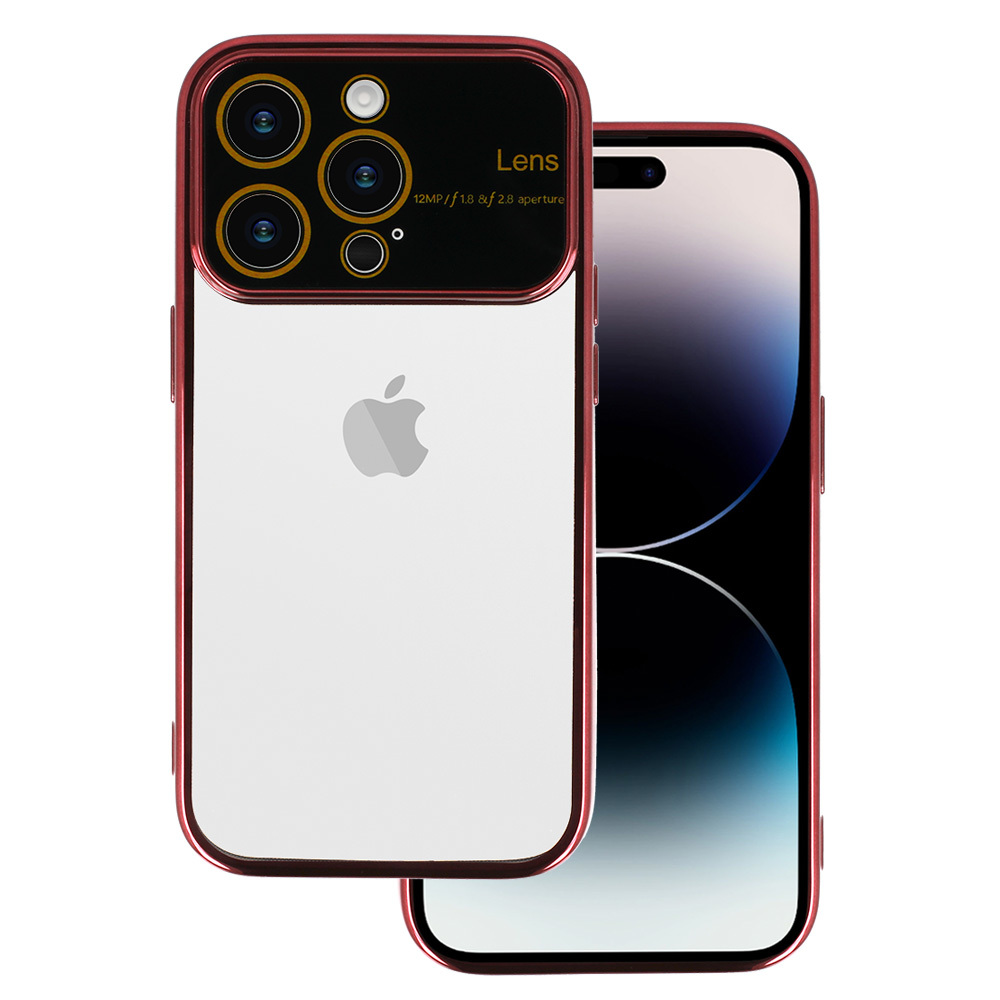 Pokrowiec Electro Lens Case bordowy Apple iPhone 8