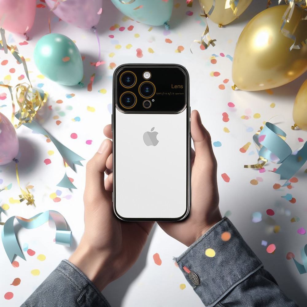 Pokrowiec Electro Lens Case czarny Apple iPhone X / 9