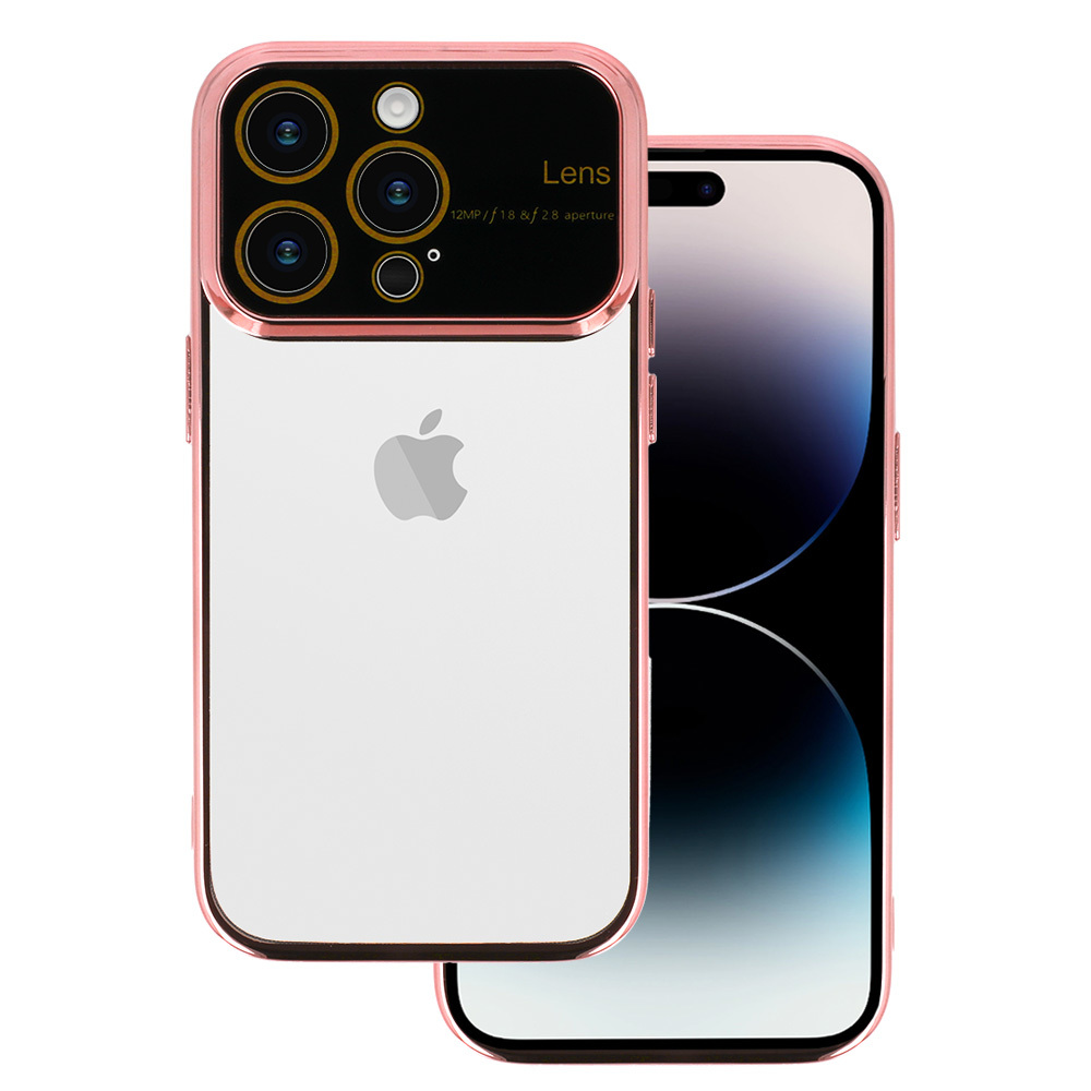 Pokrowiec Electro Lens Case jasnorowy Apple iPhone SE 2020
