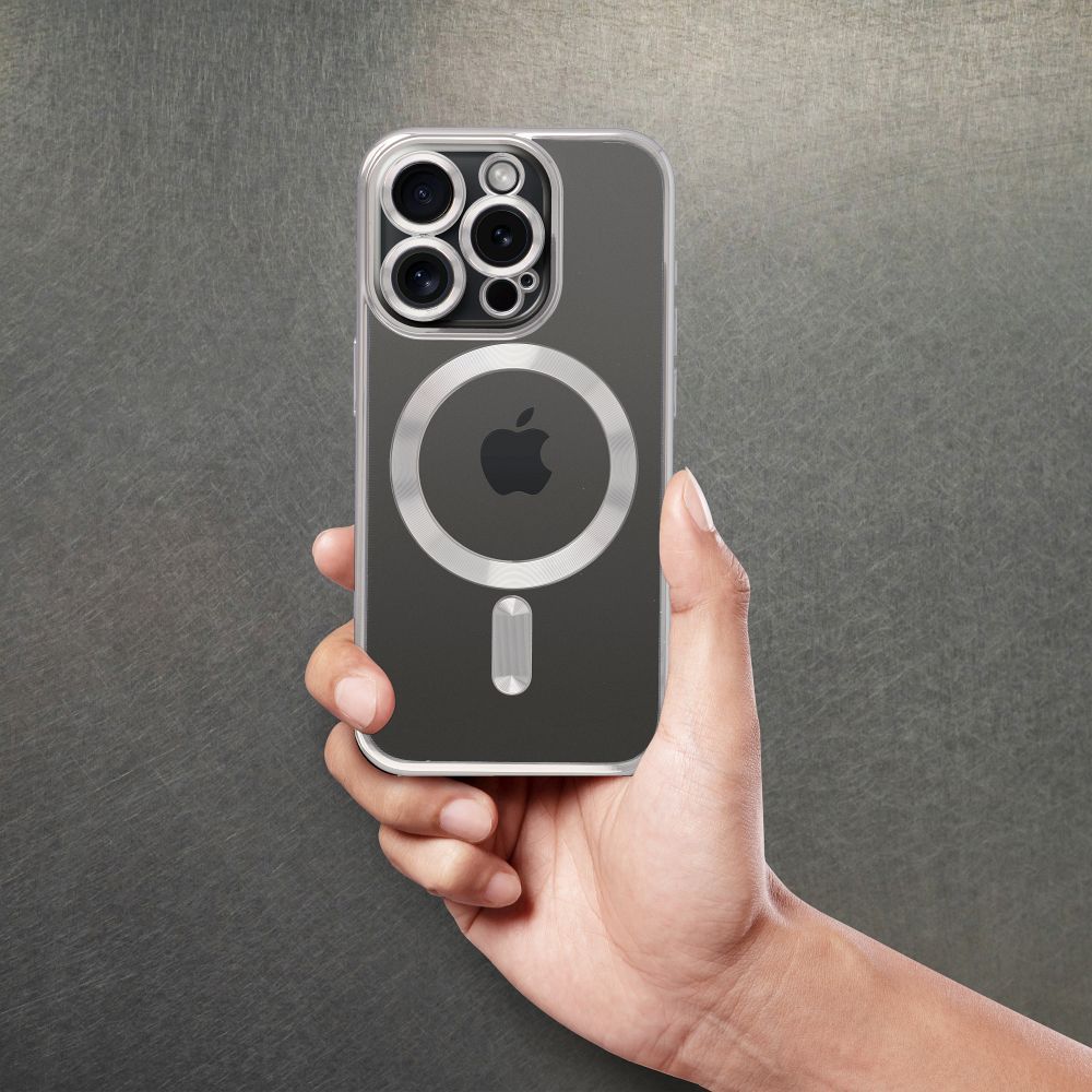 Pokrowiec Electro Mag Cover MagSafe srebrny Apple iPhone 16 Pro Max / 8 Pokrowiec Electro Mag Cover MagSafe srebrny Apple iPhone 16 Pro Max / 8