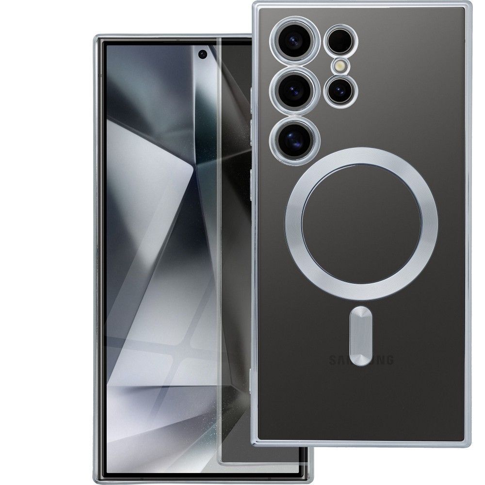 Pokrowiec Electro Mag Cover MagSafe srebrny Samsung Galaxy S26