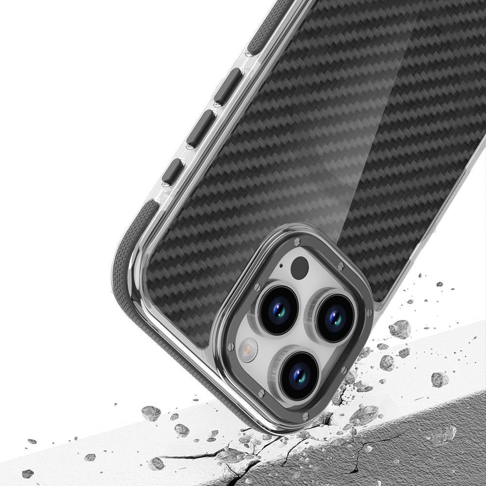 Pokrowiec Etui FIBER MagSafe karbonowe czarny Samsung Galaxy S24 / 3