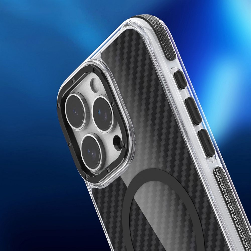 Pokrowiec Etui FIBER MagSafe karbonowe czarny Xiaomi Redmi A5 / 6