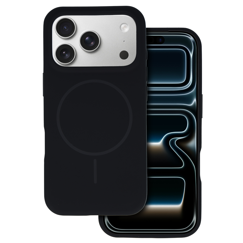 Pokrowiec Etui MagSafe Slim Silicone czarny Apple iPhone 17 Pro Max