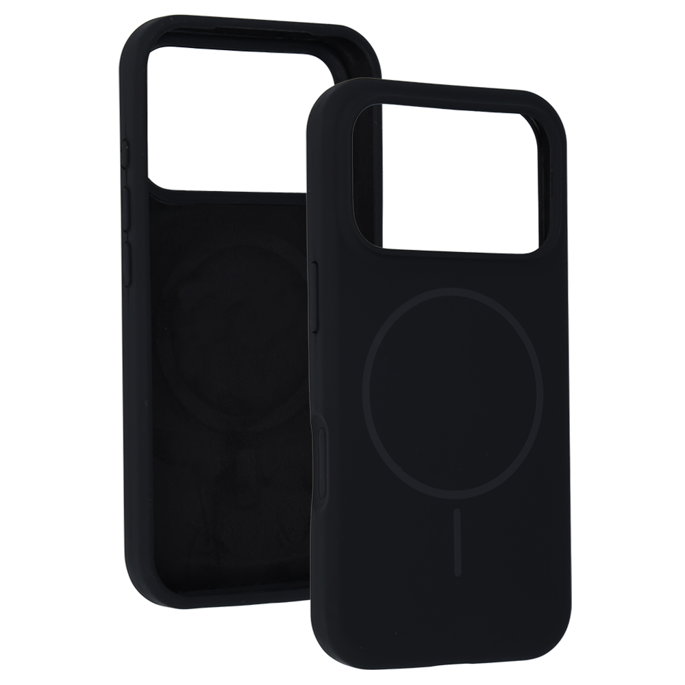 Pokrowiec Etui MagSafe Slim Silicone czarny Apple iPhone 17 Pro / 4