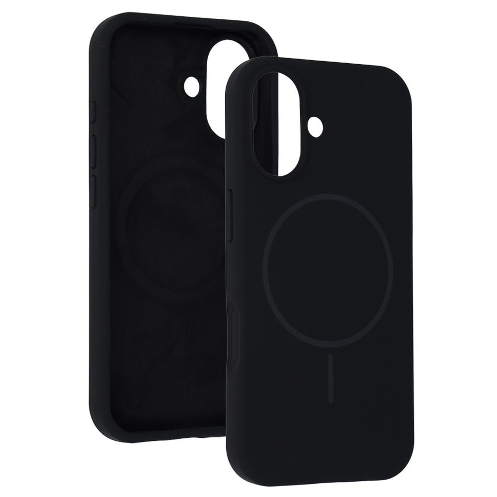 Pokrowiec Etui MagSafe Slim Silicone czarny Apple iPhone 17 / 4