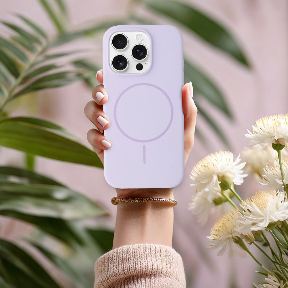 Pokrowiec Etui MagSafe Slim Silicone fioletowy Apple iPhone 13 Pro Max / 6