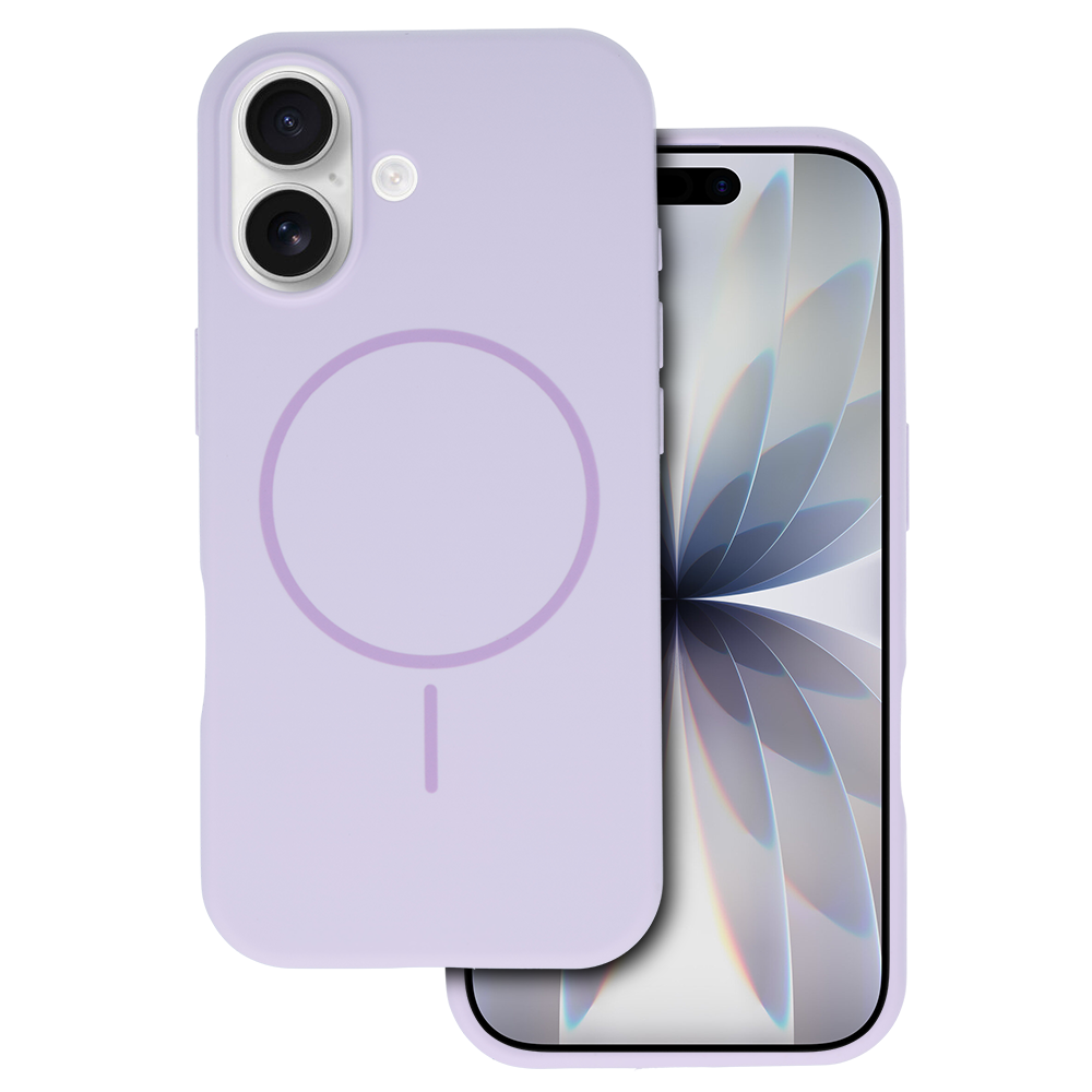 Pokrowiec Etui MagSafe Slim Silicone fioletowy Apple iPhone 17