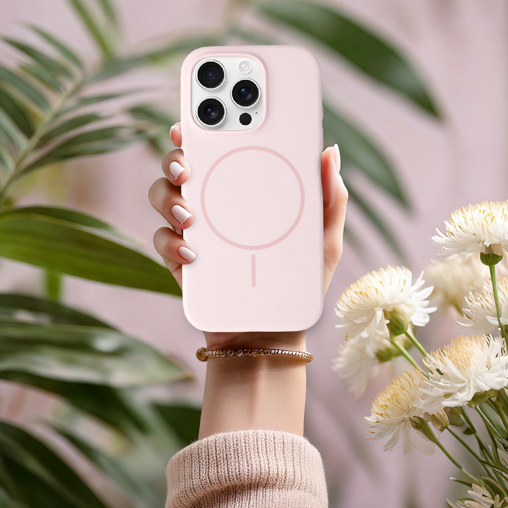 Pokrowiec Etui MagSafe Slim Silicone jasnor�owy Apple iPhone 13 Pro / 6