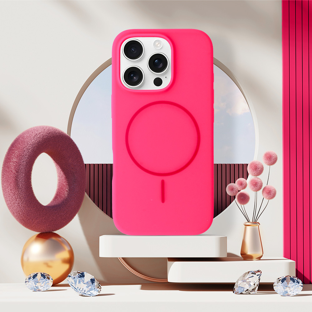 Pokrowiec Etui MagSafe Slim Silicone r�owy Apple iPhone 16 / 5