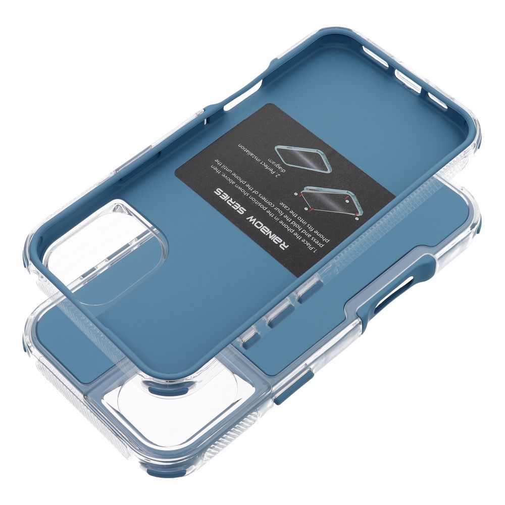 Pokrowiec Etui Matrix niebieski Apple iPhone 16 Plus / 7