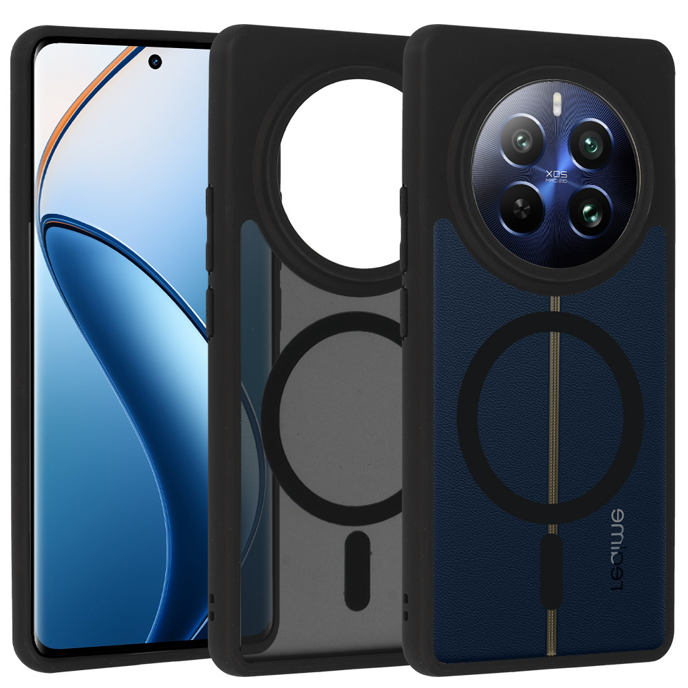 Pokrowiec etui Matte Mag Cover MagSafe czarny Realme 12 PRO 5G