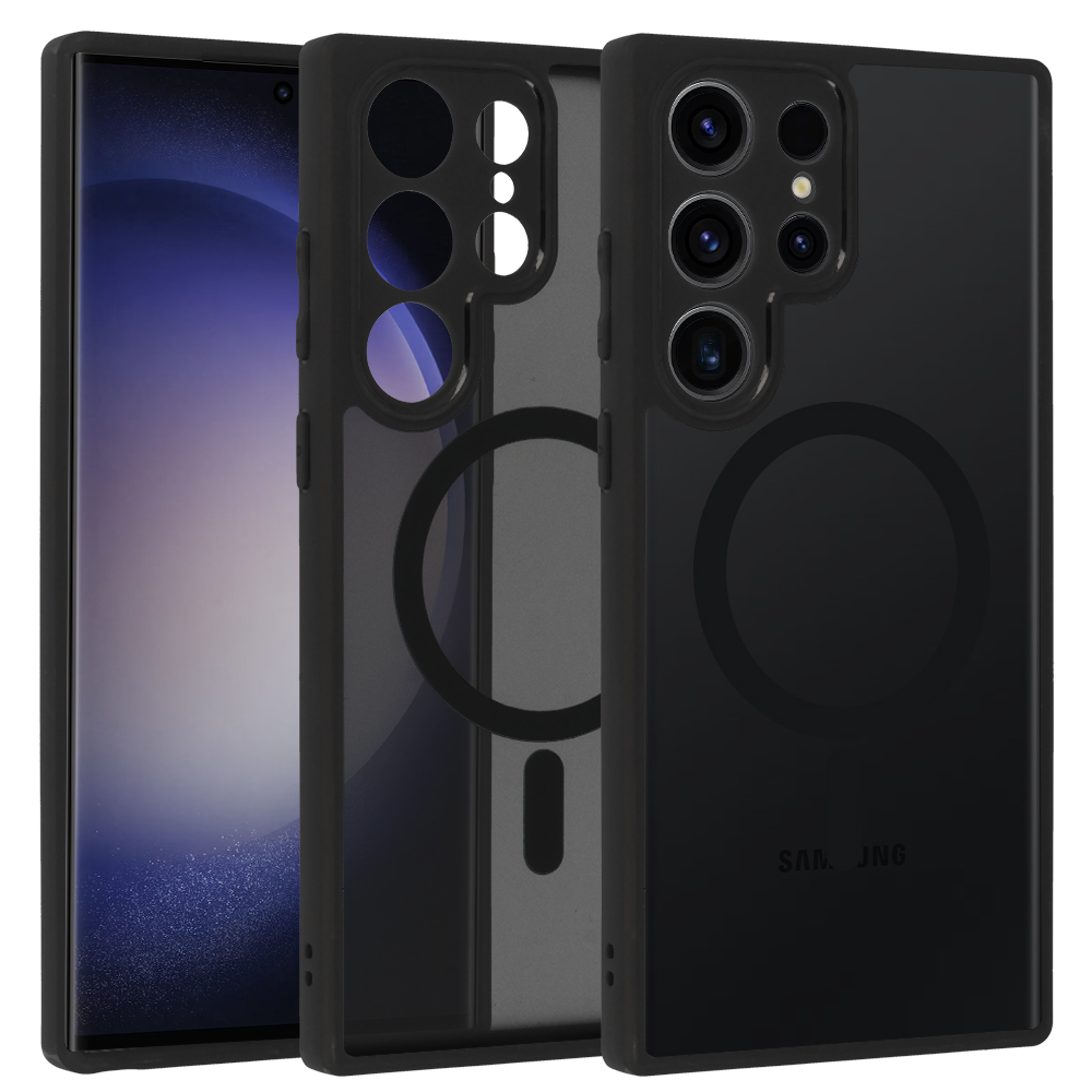 Pokrowiec etui Matte Mag Cover MagSafe czarny Samsung Galaxy S23 Ultra