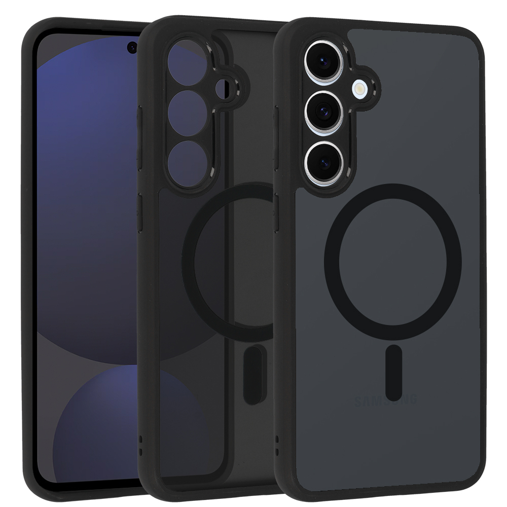 Pokrowiec etui Matte Mag Cover MagSafe czarny Samsung Galaxy S24 FE