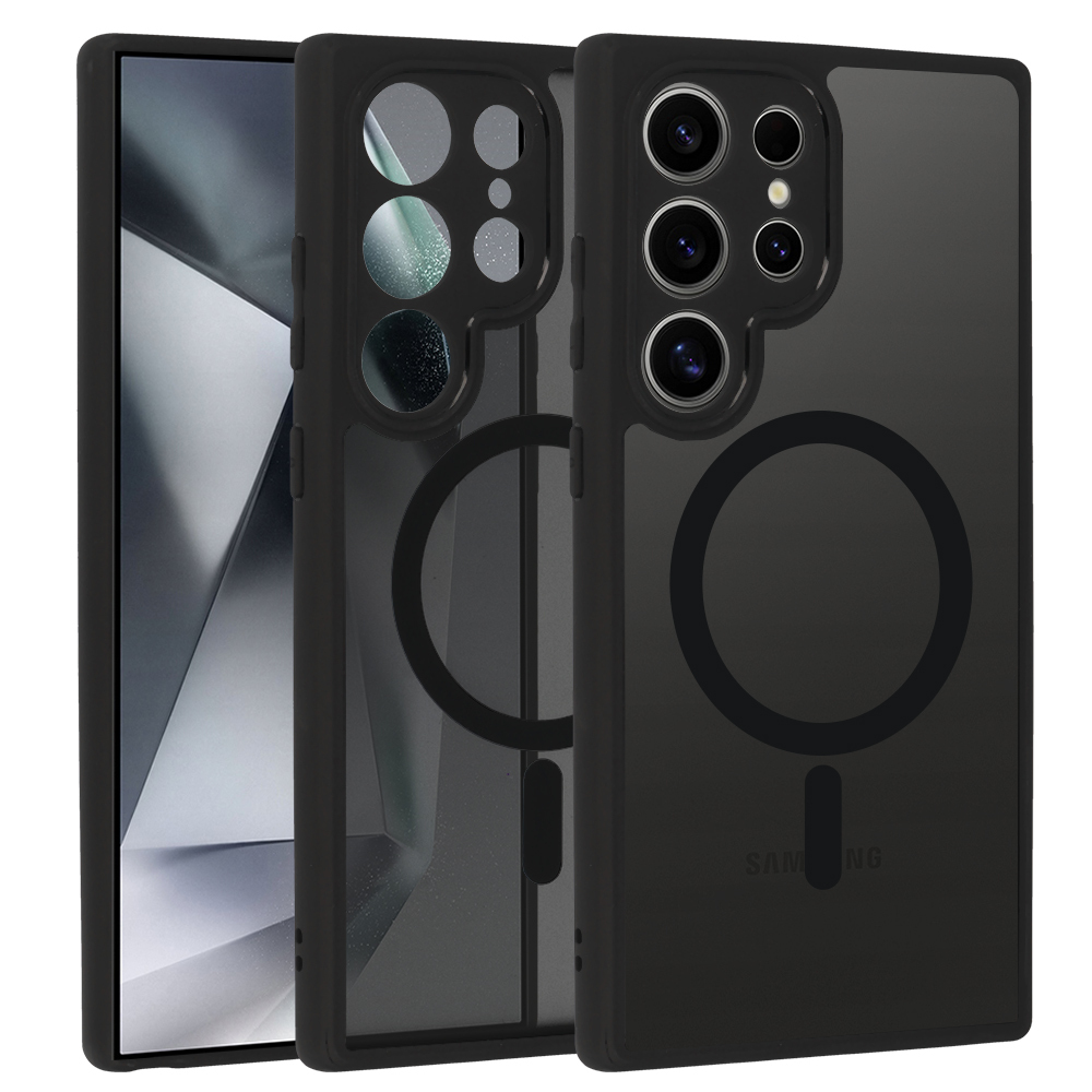 Pokrowiec etui Matte Mag Cover MagSafe czarny Samsung Galaxy S24 Ultra Pokrowiec etui Matte Mag Cover MagSafe czarny Samsung Galaxy S24 Ultra