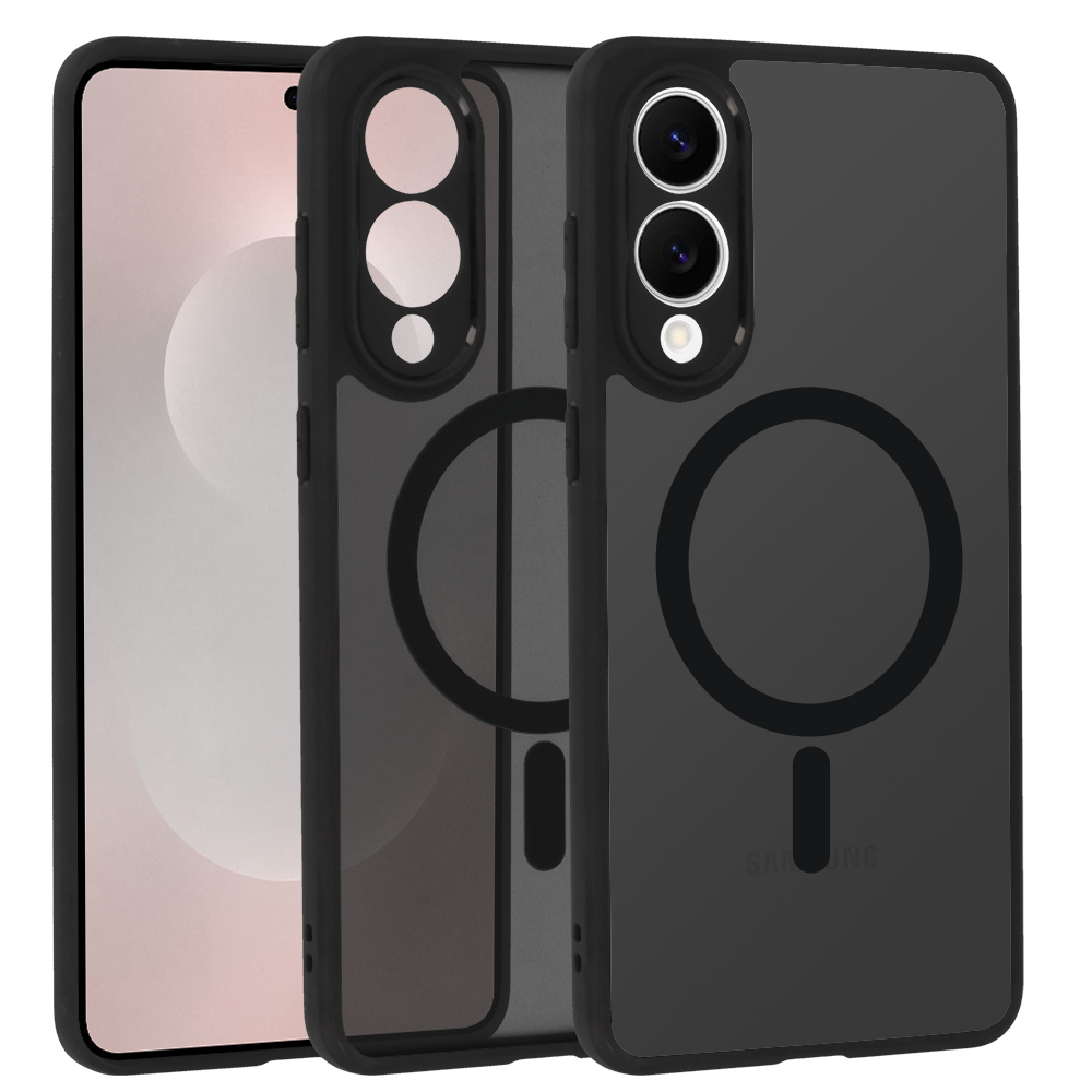 Pokrowiec etui Matte Mag Cover MagSafe czarny Samsung Galaxy S25 Edge