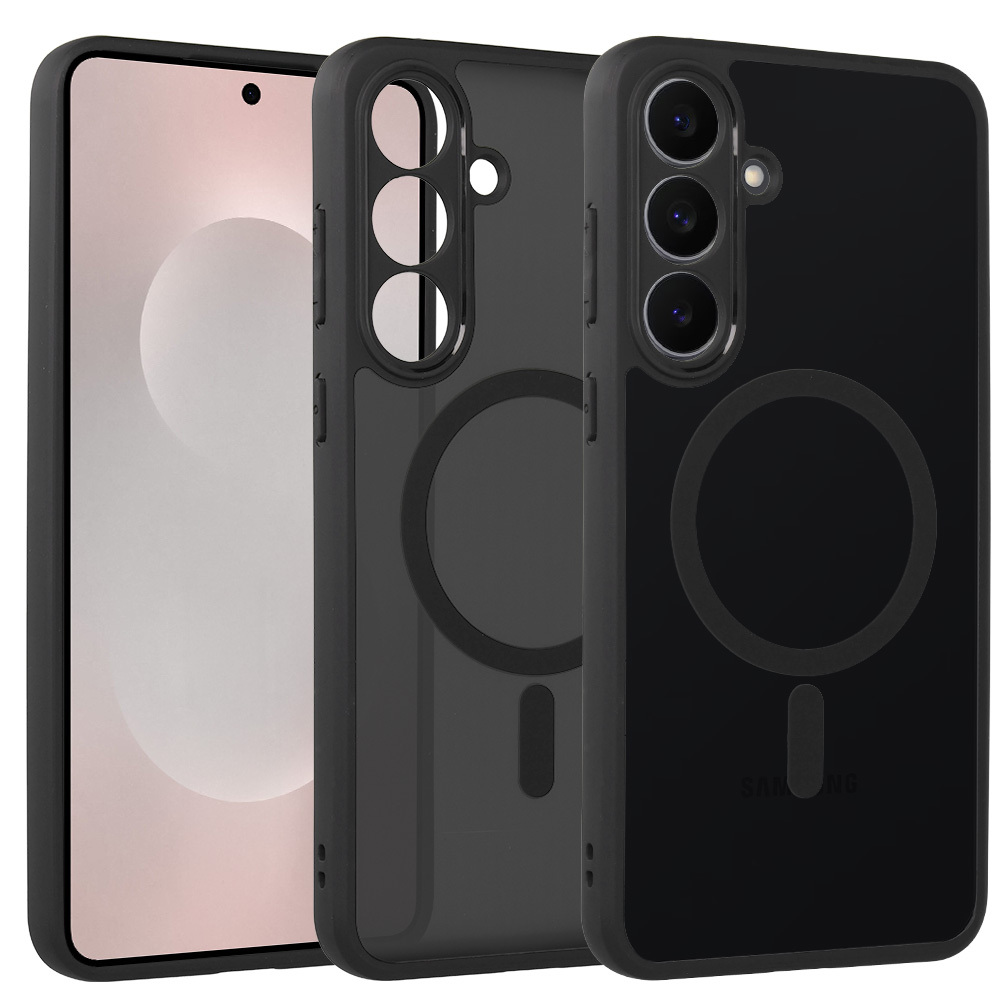 Pokrowiec etui Matte Mag Cover MagSafe czarny Samsung Galaxy S25 FE