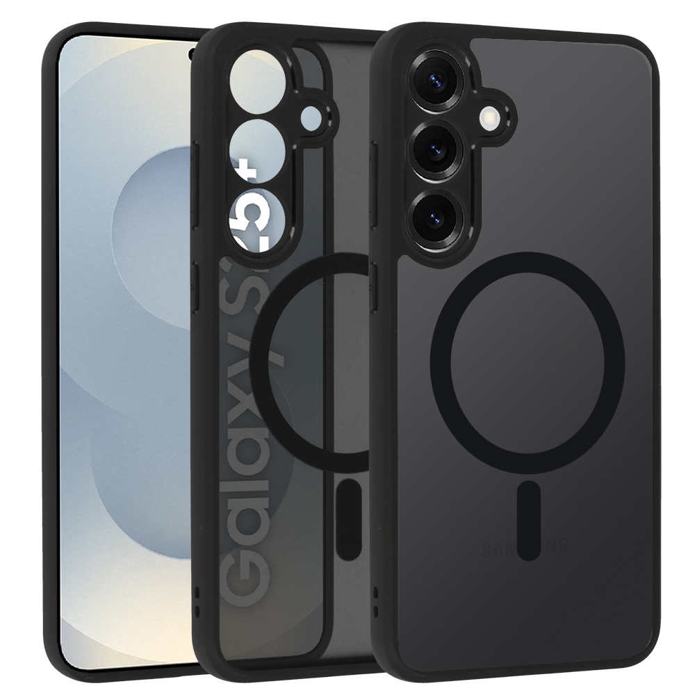 Pokrowiec etui Matte Mag Cover MagSafe czarny Samsung Galaxy S25 Plus Pokrowiec etui Matte Mag Cover MagSafe czarny Samsung Galaxy S25 Plus