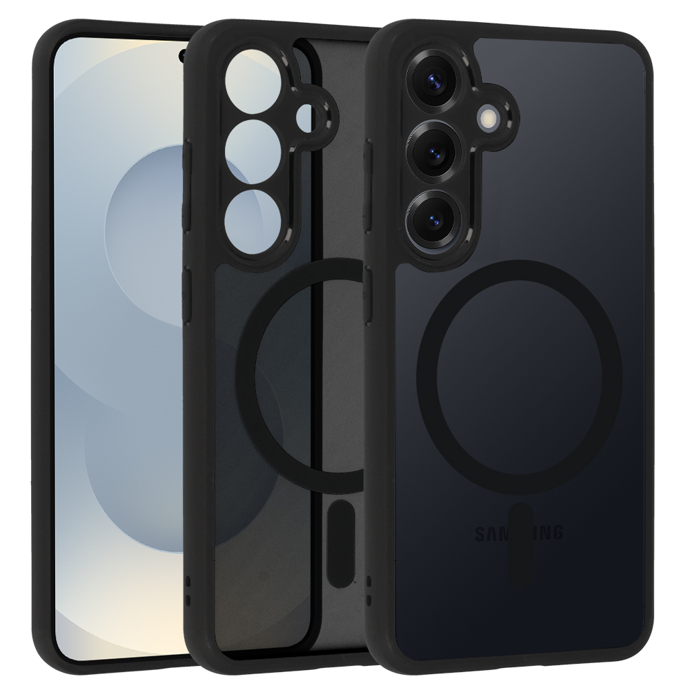 Pokrowiec etui Matte Mag Cover MagSafe czarny Samsung Galaxy S25