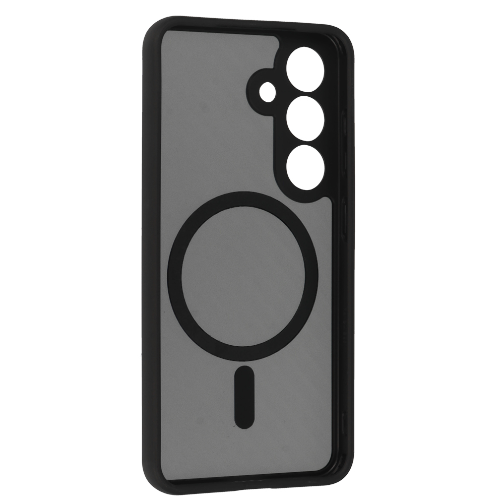 Pokrowiec etui Matte Mag Cover MagSafe czarny Samsung Galaxy S25 / 3