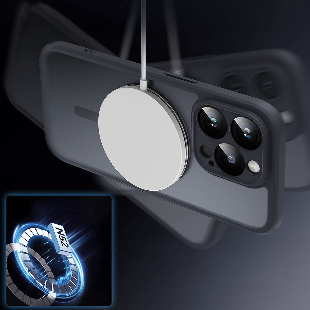 Pokrowiec etui Matte Mag Cover MagSafe czarny Vivo X300 / 6