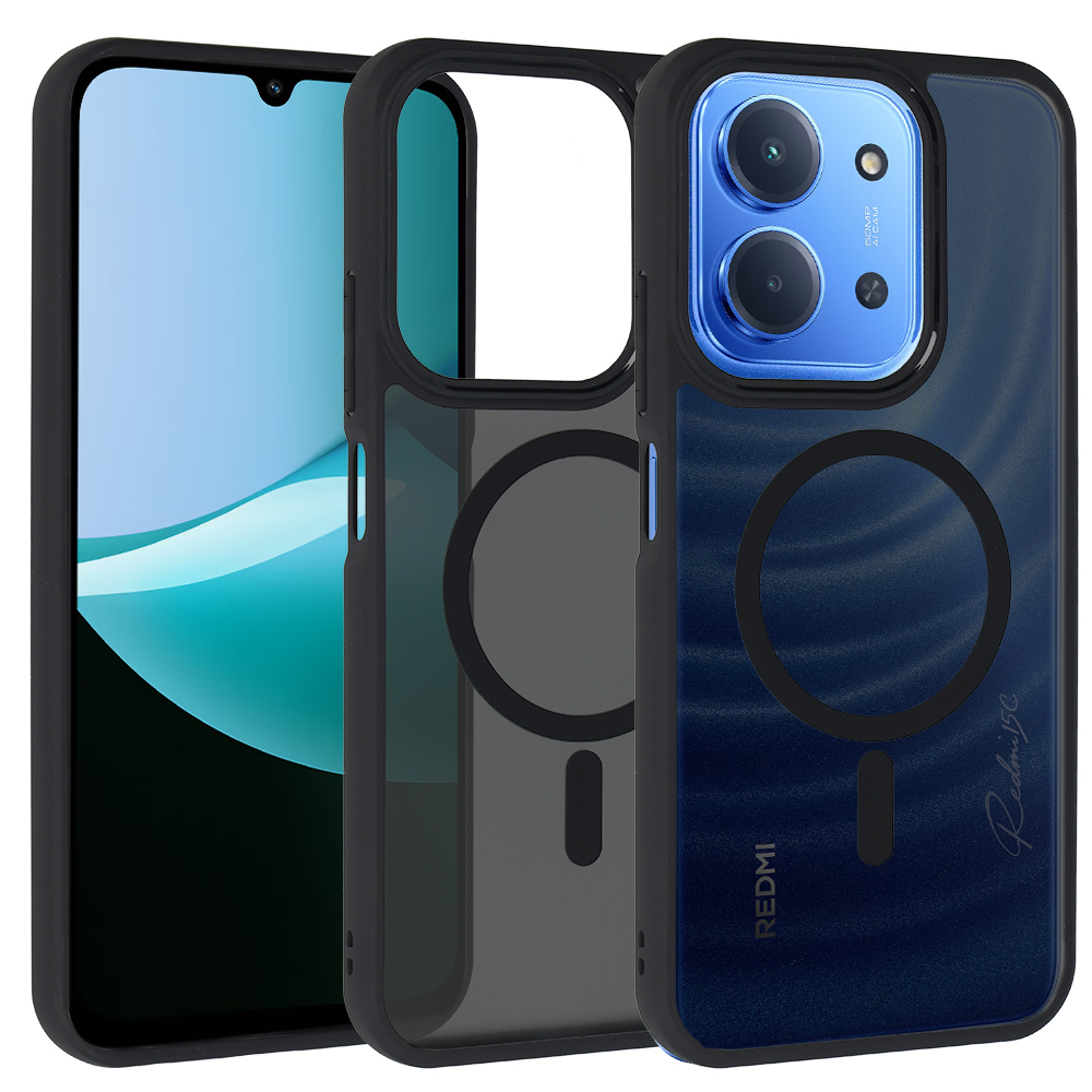 Pokrowiec etui Matte Mag Cover MagSafe czarny Xiaomi Redmi 15C 4G Pokrowiec etui Matte Mag Cover MagSafe czarny Xiaomi Redmi 15C 4G