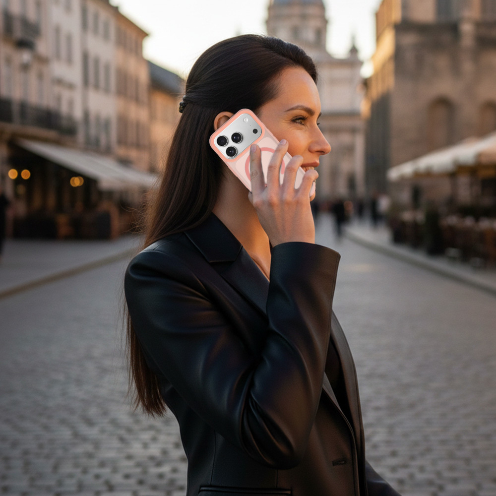 Pokrowiec etui Mist Matte Magsafe Case brzoskwiniowy Apple iPhone 14 / 6 Pokrowiec etui Mist Matte Magsafe Case brzoskwiniowy Apple iPhone 14 / 6