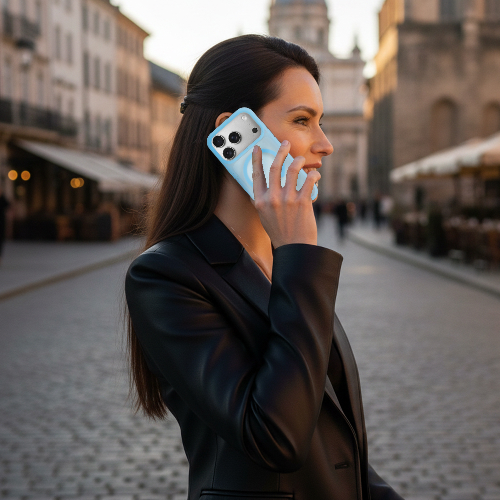 Pokrowiec etui Mist Matte Magsafe Case jasnoniebieski Samsung Galaxy S25 FE / 6